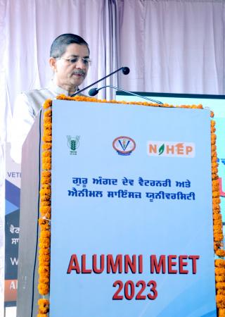 Dr. Navin Kumar Jain, National Coordinator, Institutional Development Plan (IDP) addressed the alumni participants on 18th Nov, 2023